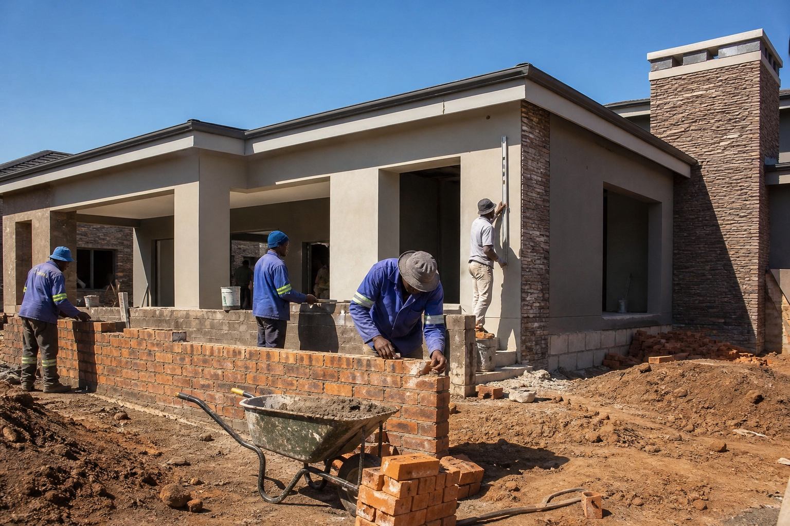 Abitons construction team at work
