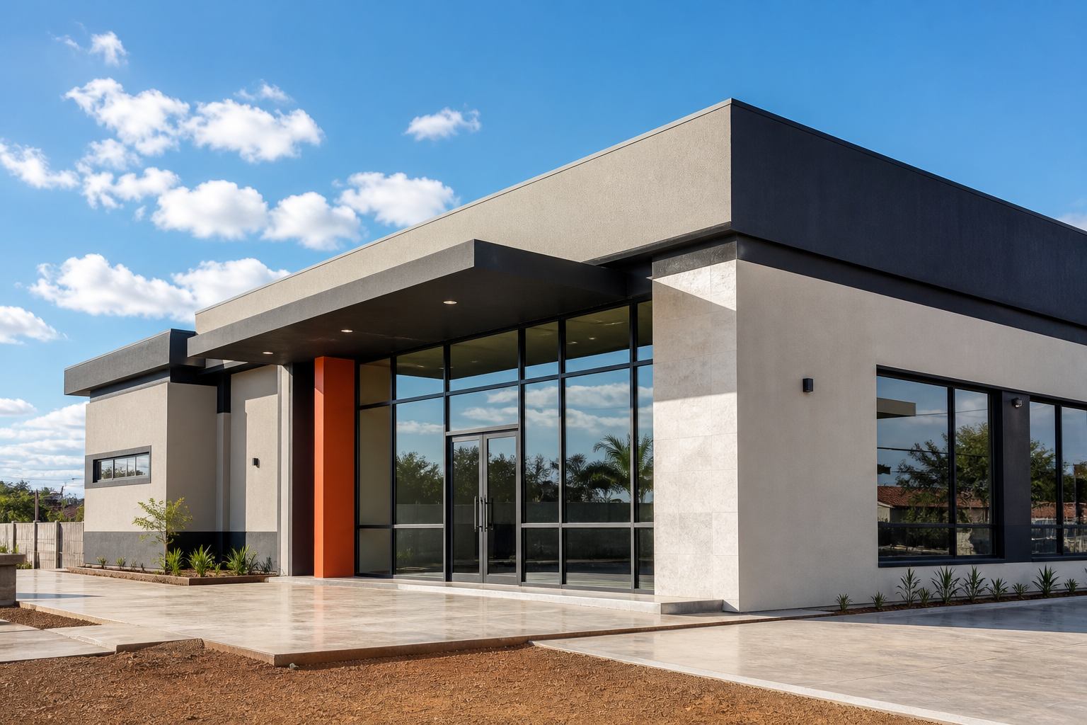 Contemporary pharmacy building project